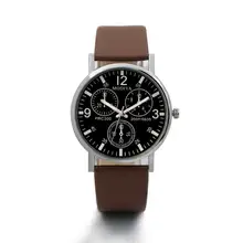 Модные и повседневные часы с тремя глазами, кварцевые мужские часы с синим стеклом и ремешком, мужские часы Jul23