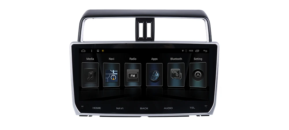 10.23  Android Car Multimedia player 2 Din WIFI GPS Navigation Autoradio For Toyota Prado 2018 touch screen Bluetooth 10