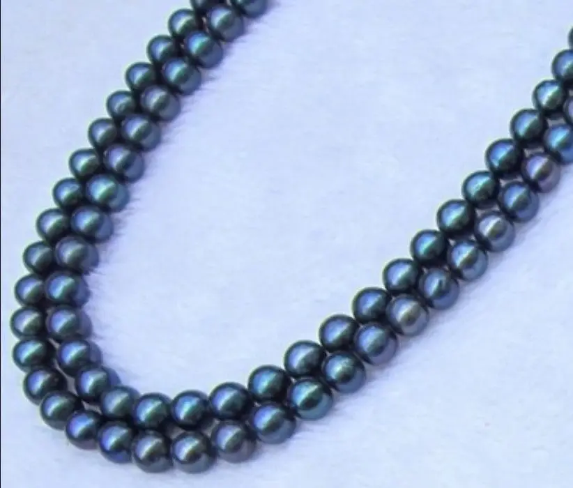 

9-10MM BLACK TAHITIAN PEARL NECKLACE 33" 14KGP GOLD CLASP