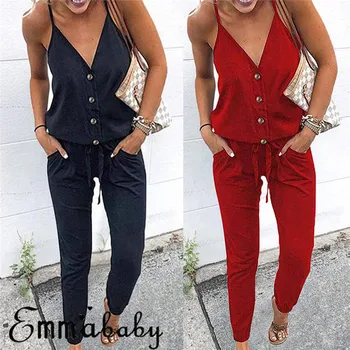 

Deep V Neck Sexy Bodysuits Strap Elegant Summer Playsuits 2019 Lace Women Jumpsuits Female Overalls