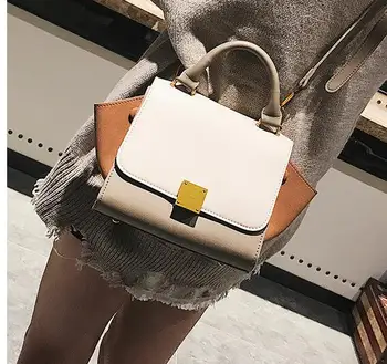 

Joyloading Contrast Color Fashion Girls Crossbody Tote Messenger Bag Women Satchels Handbag