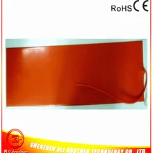 Металлические поверхности формы нагреватель 230VAC 200 Вт 800*200*1.5 мм силиконовой резины Нагреватель клей 1 лицо 500 мм провод от короткой стороне