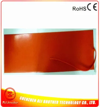 

Metal Surface Mold Heater 230VAC 200w 800*200*1.5mm Silicone Rubber Heater adhesive 1face 500mm lead wire from short side