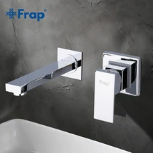 FRAP Single Handle Basin Faucets Wall Mounted Waterfall Sink Faucet Surface Chrome Finished Bathroom Mixer Tap Hidden Tap Y10052 FRAP Single Handle Basin Faucets Wall Mounted Waterfall Sink Faucet Surface Chrome Finished Bathroom Mixer Tap Hidden Tap Y10052