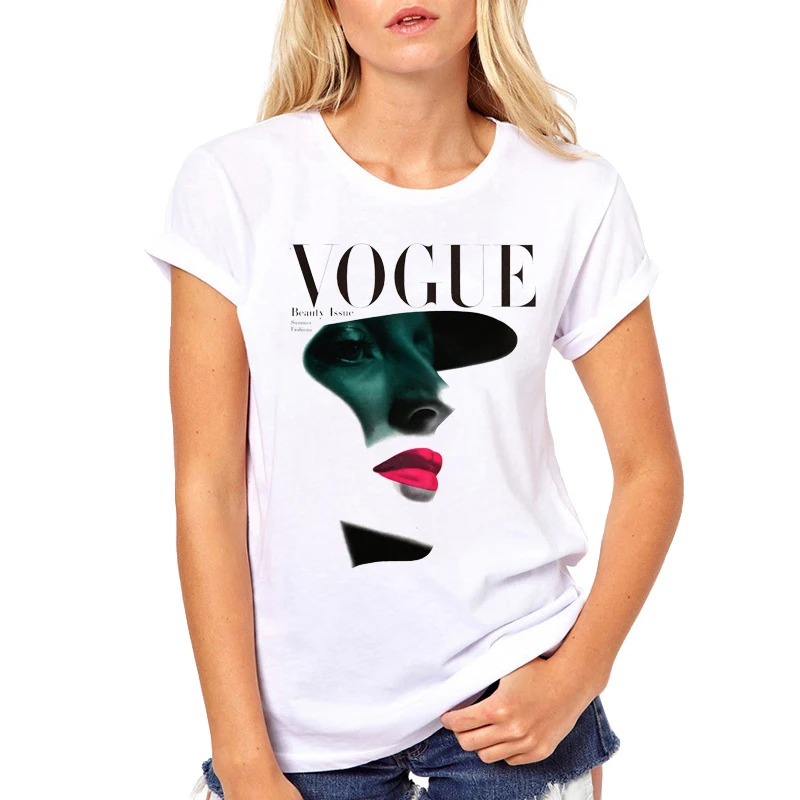 TEEHUB Новая модная женская футболка Парижа Vogue Beauty винтажный принт o образный вырез