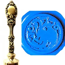 Винтаж фантазии Дракон индивидуальный логотип роскошные Воск уплотнительное штамп латунь павлин металлической ручкой подарочный набор