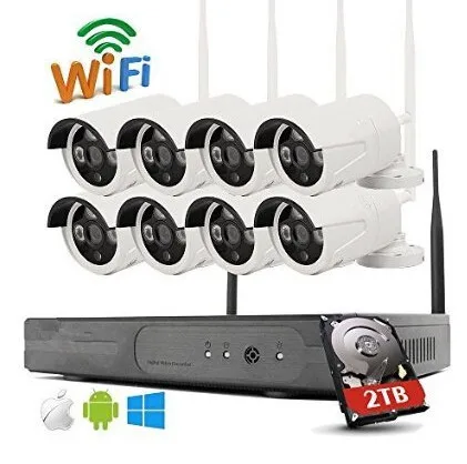 

8CH CCTV System Wireless 960P NVR 8PCS 1.3MP IR Outdoor P2P Wifi IP CCTV Security Camera System Surveillance Kit