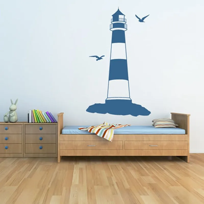 Large Lighthouse Wall Stickers Lighthouse Wall Decal Mediterranean