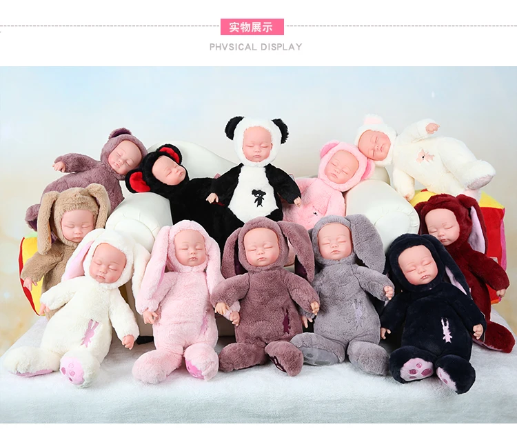 38 см Reborn Baby кролик/медведь плюшевые игрушки куклы для детей силикона Reborn жив Младенцы реалистичные игрушки для детей сна кукла для малыша