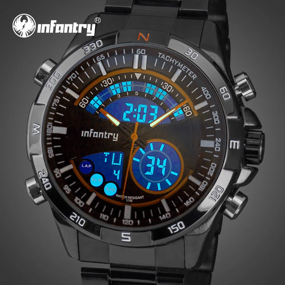 Для пехоты мужские часы лучший бренд класса люкс аналоговые цифровые военные часы мужские армейские часы для летчиков для мужчин часы Relogio Masculino