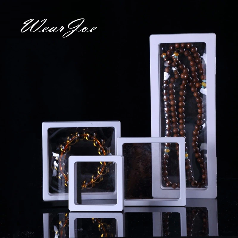 

4Pcs/lot Accessories Jewellery Display Ring Bracelet Necklace Pendant Floating Framed Holder Set Carrying Case Counter Show Box