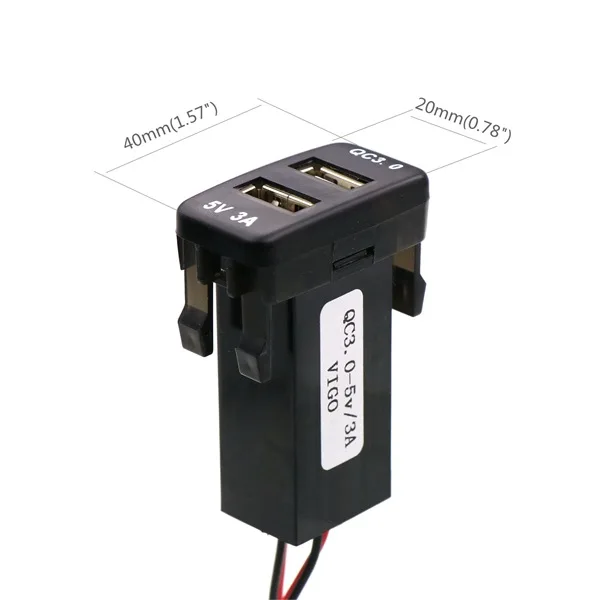 Автомобильный интерфейс USB зарядное устройство двойной usb порт с QC 3 0 Быстрая