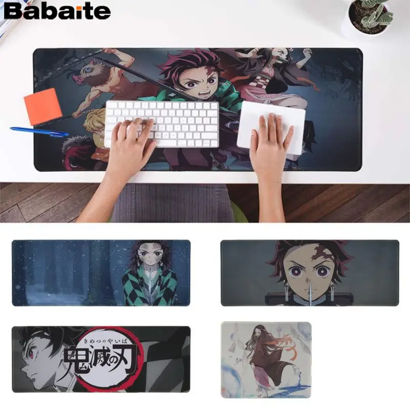 

Babaite Top Quality demon slayer kimetsu no yaiba Locking Edge Mouse Pad Game Free Shipping Large Mouse Pad Keyboards Mat