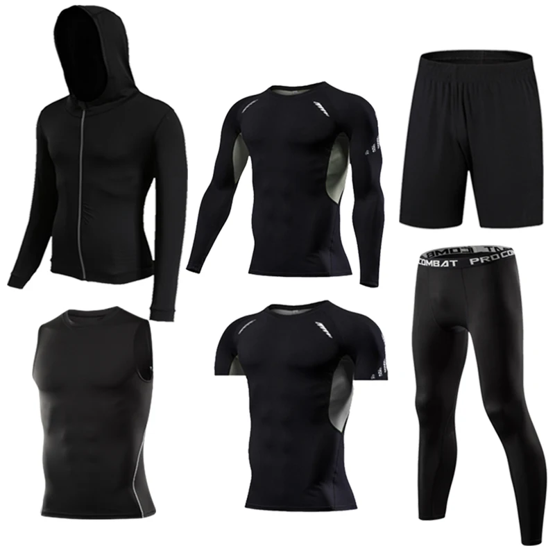 Gym Men's Running Fitness Sportswear Athletic Physical Training Clothes Suits Workout Jogging Sports Clothing Tracksuit Dry Fit