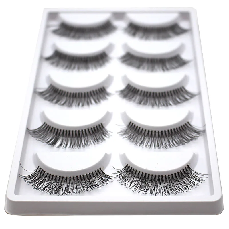 

50 pairs Soft Long Makeup Cross Thick False Eyelashes Eye Lashes Nautral Handmade Hot Sale A21
