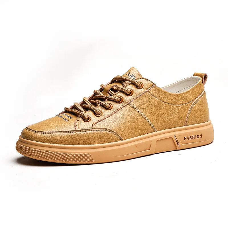 Mens Autumm Sapatos Sólida Luxo preto Pu Primavera Casuais Apricot Concisa Masculinos Plana Confortáveis branco Concise Condução qwf5PEq