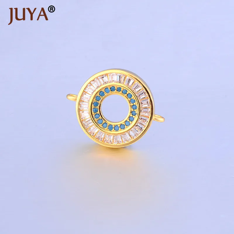 

jewelry findings components luxury AAA austrian crystal circle charm connectors for diy fashion bracelets necklace accessories