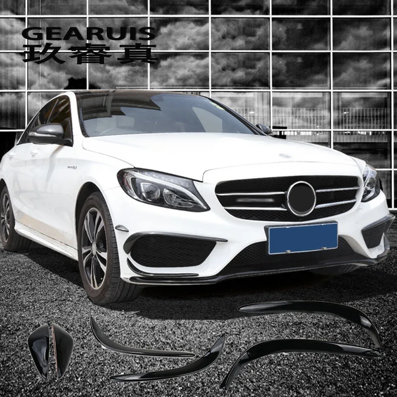 

Car styling Front Side Mirror body Car Stickers Covers Trim decorative For Mercedes Benz C Class W205 C180 C200 auto Accessories