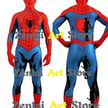 Высококачественный карнавальный костюм Человека-паука, 3D принт, Классический комикс, Romita, лайкра, Человек-паук, Zentai, боди, костюм для Хэллоуина, Spidey