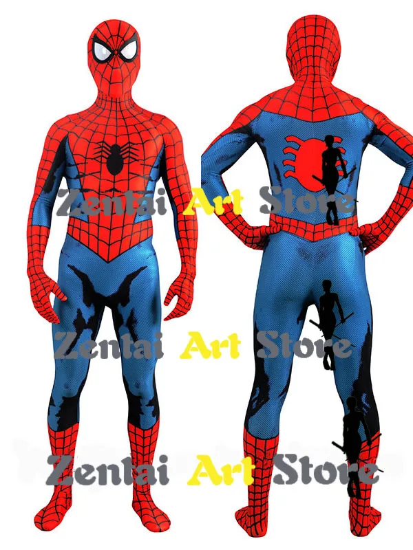 

High Quality Spider-man Cosplay Costume 3D Print Classic Comic Romita Lycra Spiderman Zentai Bodysuit Halloween Spidey Suit