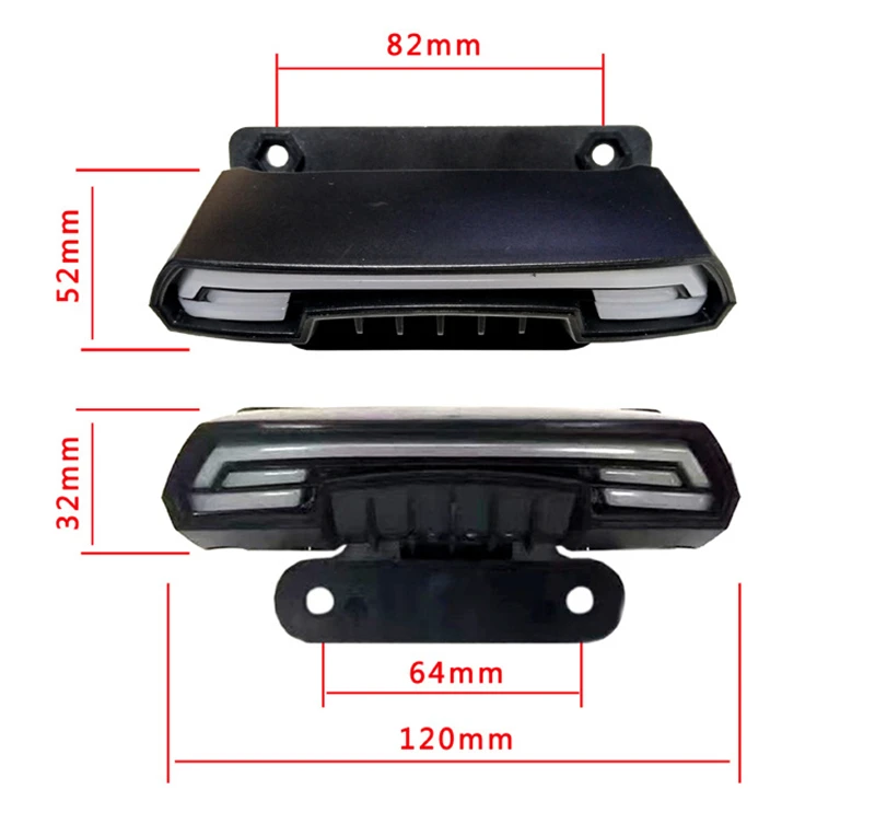 Универсальный светильник для мотоцикла, скутера, заднего тормоза, водонепроницаемый Предупреждение, динамический сигнал поворота, номерной знак, светильник