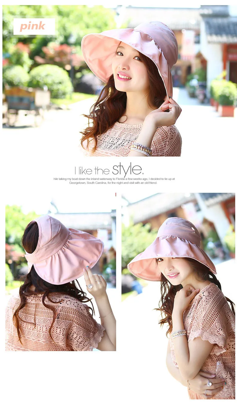 sun visor hat sun hats for women with big heads chapeu feminino beach hat summer uv protection hats (23)
