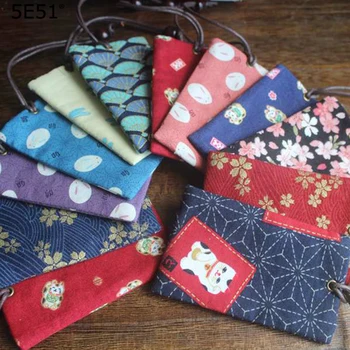 

Cloth bag cutting ferrule cotton100%/pastoral style printed 7*11cm/Many Uses/