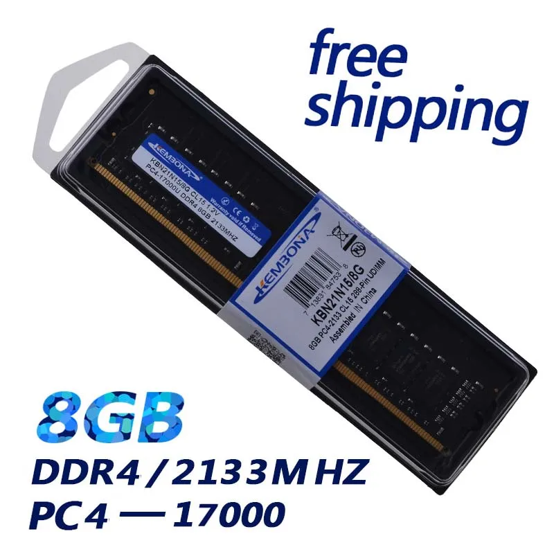 Kembona Fábrica Marca Nova Ram Computador Desktop Ddr4 8gb 8g 2133mhz Pc17000 1.2v 288pin 2666mhz 3200mhz Compatível para Intel & para A-m-d - Imagem 2