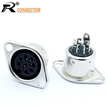 3 шт. Высокое качество 8 PIN DIN Панель Крепление 5 полюс DIN муфта, штепсель спаяное гнездо металлический DIN шасси провода разъем