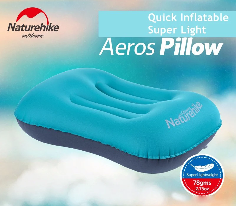Новая портативная надувная подушка Naturehike Aeros, надувная подушка для путешествий, кемпинга, спальное снаряжение для леди, джентльмена