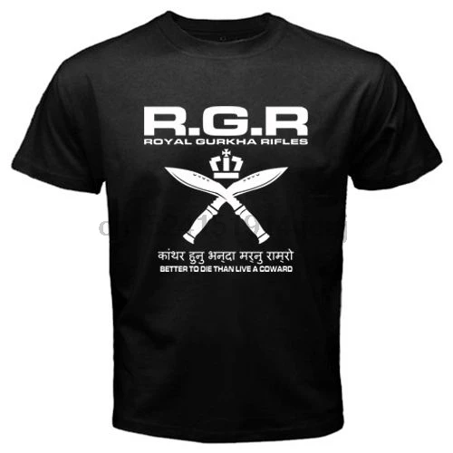 Nepalese British Royal Gurkha Rifles Gorkhas Special Forces Kukri Knives T-shirt O-Neck Print Cotton Casual Short | Мужская одежда