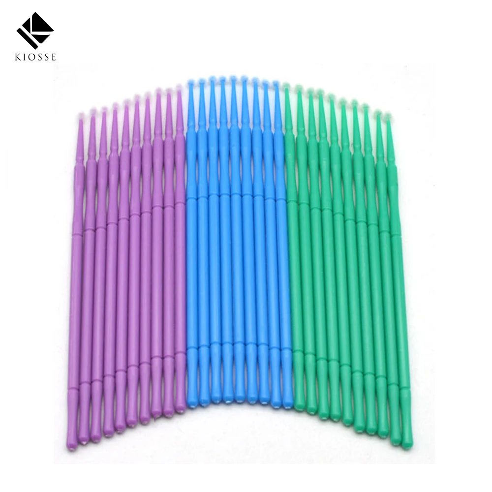 100pcs Portable Disposable Micro Brush Eyelash Extensions Removal Cotton Swab False Lashes Makeup Applicator Stick A055 | Красота и