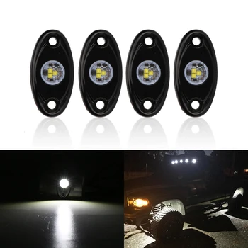

4x Led Rock Light Kit For Jeep Offroad Trunk Car ATV SUV Underbody Glow Atmosphere Light Lamp Trail Fender Lighting Car-Styling