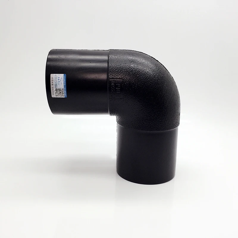 gogo PE 90 degree elbow water pipe fitting 75mm 90mm 110mm