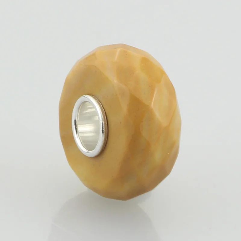 

Natural Faceted Quartz Beads 925 Sterling Silver 4.3mm Hole Charms Fit Original Troll Bracelet & Necklace Jewelry