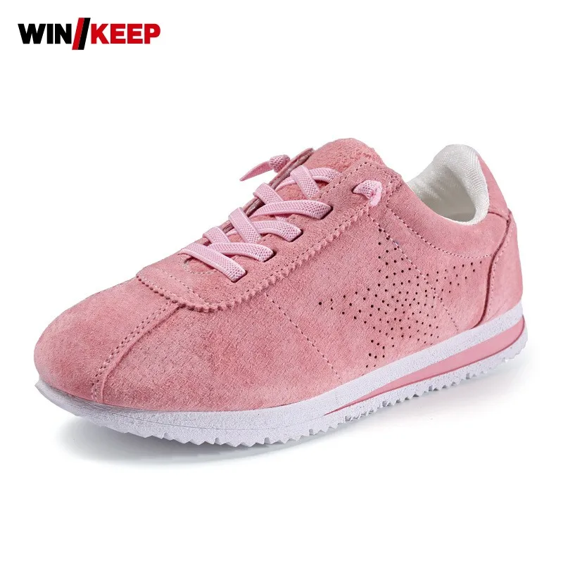 

New Autumn Children Sport Shoes Comfortable Ani Slip Sneakers For Kids Running Shoes Lace Up Breathable Pink Gray Free Shipping