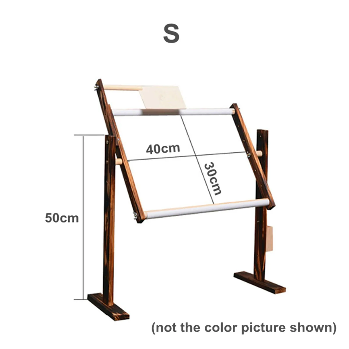 3 размера, регулировка твердых деревянных рамок, настольная рамка для вышивки крестиком, напольная подставка для вышивки, ручные швейные инструменты - Цвет: S
