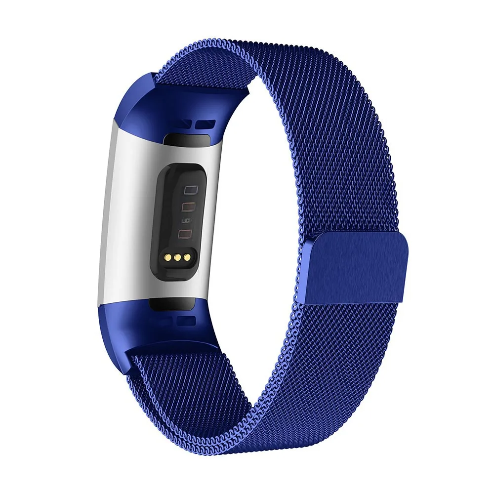 Миланская петля, наручные часы, ремешок для Fitbit Charge 3, фитнес-трекер, браслет, сменный ремешок из нержавеющей стали, S/L