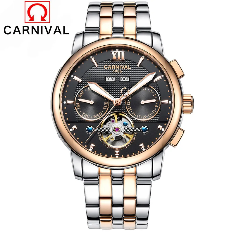 Мужские деловые часы Tourbillon полностью из нержавеющей стали механические 2017 |