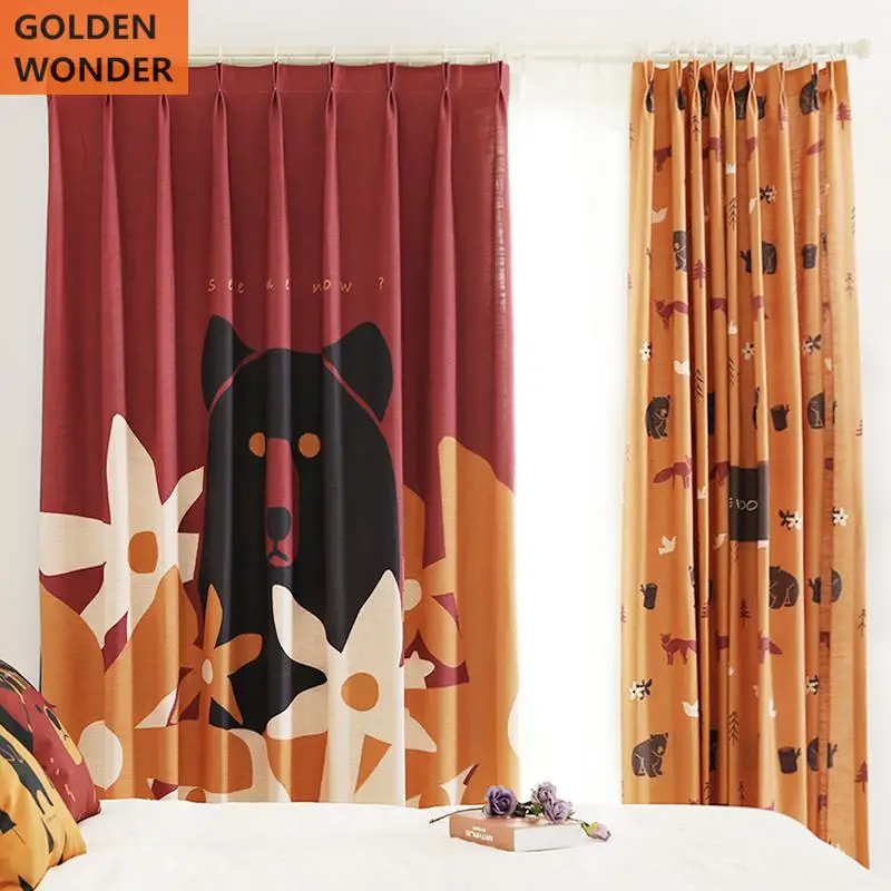 

Customized Children Cartoon Boys And Bedroom Curtain Modern Simple Living Room Drapes Decoration