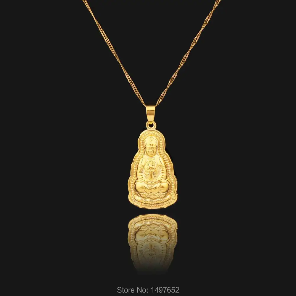 Классические DIY Золотой Цвет Религиозные Подвески Будды и ожерелья талисманы Индии для мужчин и женщин ювелирные изделия