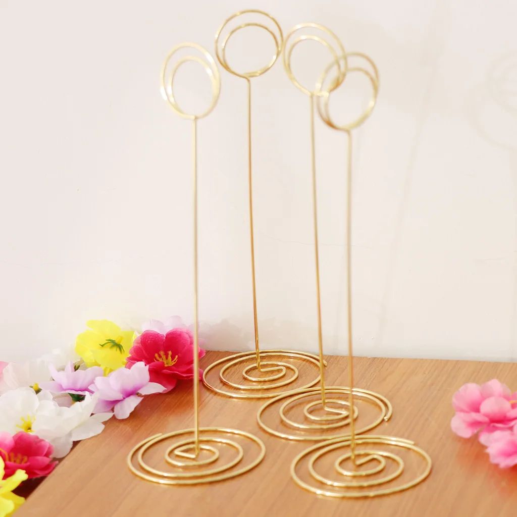 6 Pcs 22cm Tall Table Number Cards Photo Holder Paper Menu Clips Tall Place Card Holders Table Number Stand Figurines