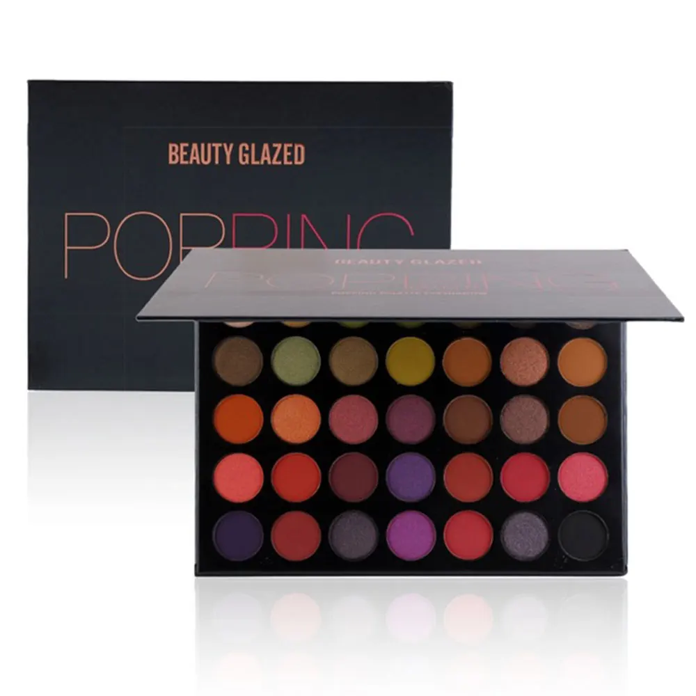 

BEAUTY GLAZED Makeup 35 Color Shades Eyeshadow Palette Shades Highlighter Eyeshadow Pallete Make up Palette Powder Maquillage