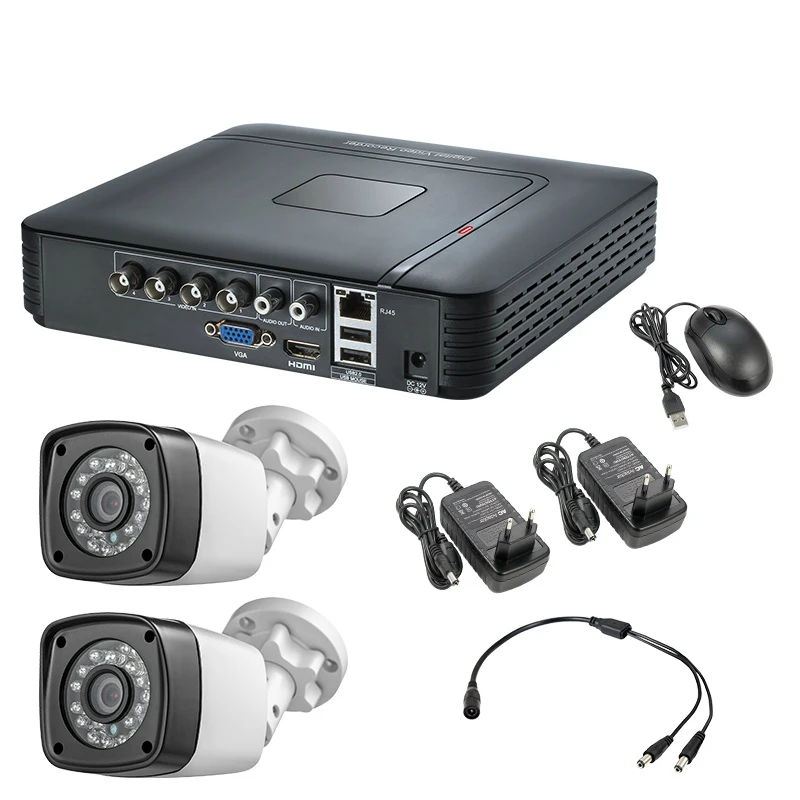 

4.0MP 1520P 2PCS Waterproof Camera CCTV 4CH 5in1 AHD DVR Surveillance Security System Video CCTV HDMI with 1TB 2TB HDD DIY Set
