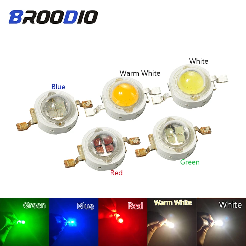 

Broodio 5pcs LED Lamp Lights Bulbs Light Bead High Power LED Led 5W Full Spectrum Smart Ic Cob Chip Chip 5W Cool Warm White