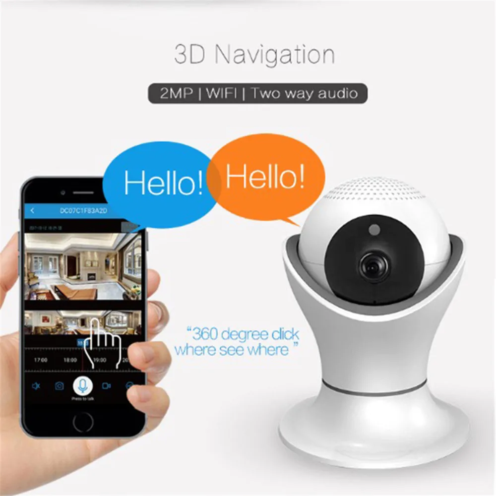 

New HS Baby Camera HD 1080P Webcam WIFI Wireless Camera Home Security Baby Monitor Infrared Function Voice Intercom