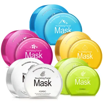 

6Pcs/box Rorec Moisturizing Whitening Brightening Skin Facial Mask Refining Pore Cleansing Invisible Anti-Aging Face Mask