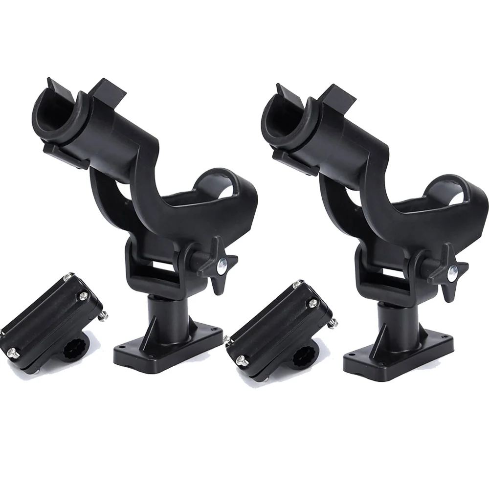 

2PC Adjustable Tackle Locking Holder Adjustable Kayak Boat Fishing Pole Rod Holder 360 Degree Swivel