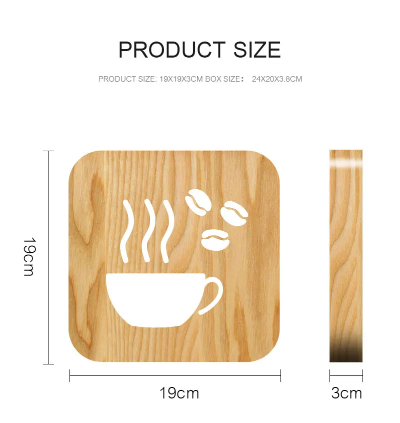 Creative Wooden LED Lighting 3D Wood Night Light A Cup of Coffee Tea Style Luminaria Fashion Lamp For Cafe Coffee Shop Decoration (3)