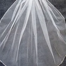 NIXUANYUAN реальное изображение Свадебные Фата ручной работы Тюль Фата с бисером кружево Veu De Noiva Longo Фата с расческой